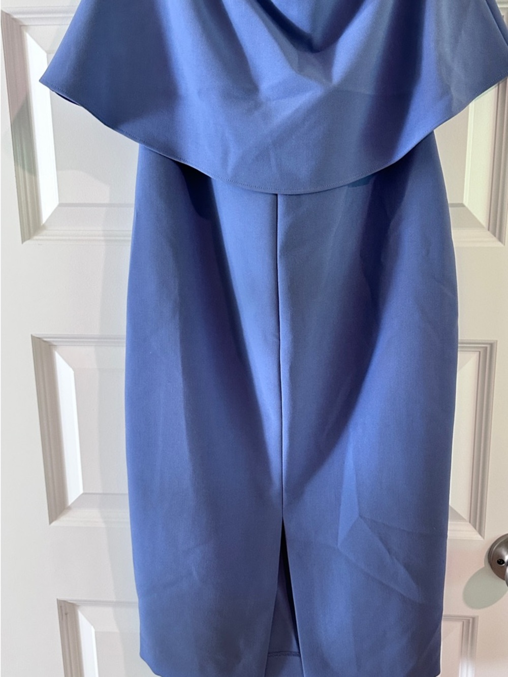 Likely Strapless Blue Midi Dress